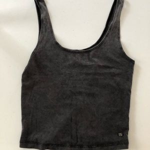 Acid wash crop tank top